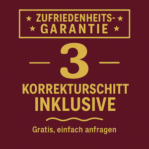 3 Korrekturen inklusive – Kostenlose Änderungen, wenn Sie sie brauchen!